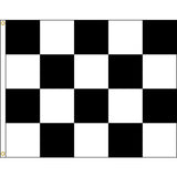 Checkered flag with grommets.