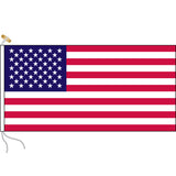 American flag with rope and toggle.