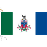 Yukon flag with rope and toggle.