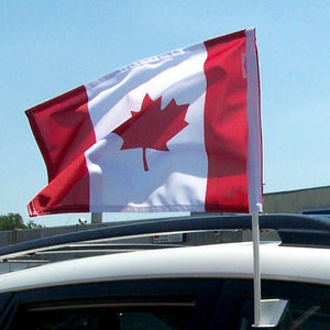 Canada Car Window flag on a car.