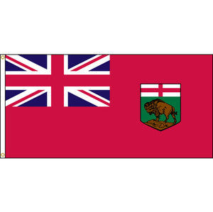Manitoba flag with two brass grommets