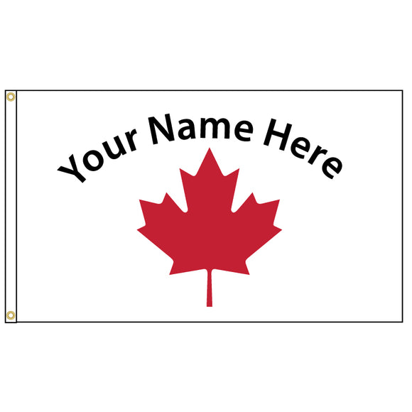 Simple red maple leaf flag that you can add your name too.