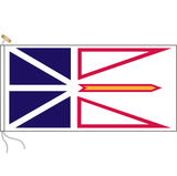 Newfoundland flag with rope and toggle.