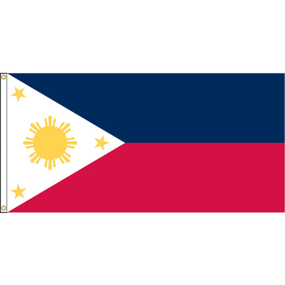 Philippines Flag with header and grommets.