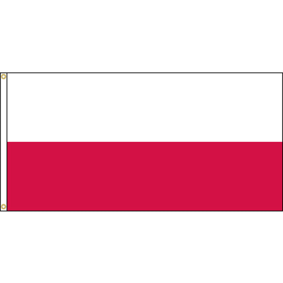Poland Flag with header and grommets.