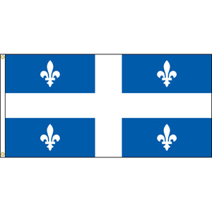 Quebec flag with grommets.