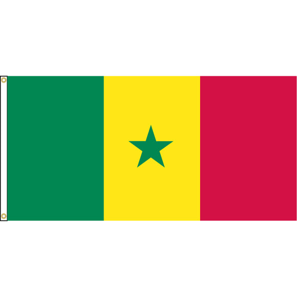 Senegal Flag with header and grommets.