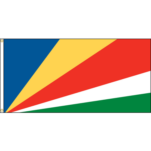 Seychelles Flag with header and grommets.