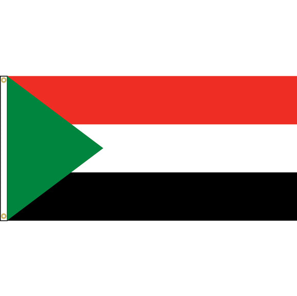 Sudan Flag with header and grommets.