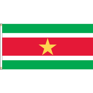 Suriname Flag with header and grommets.