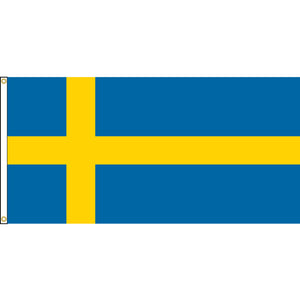 Sweden Flag with header and grommets.