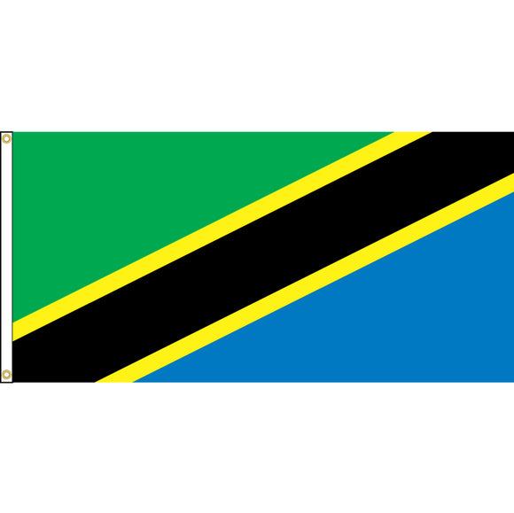 Tanzania Flag with header and grommets.