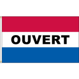 Ouvert flag with three colour bars.