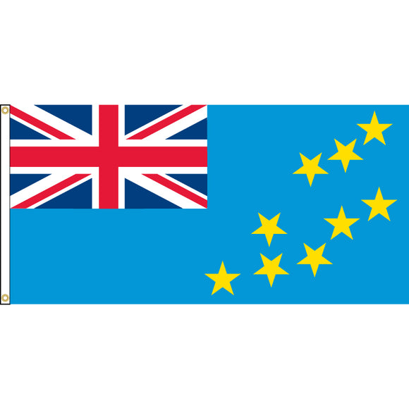 Tuvalu Flag with header and grommets.