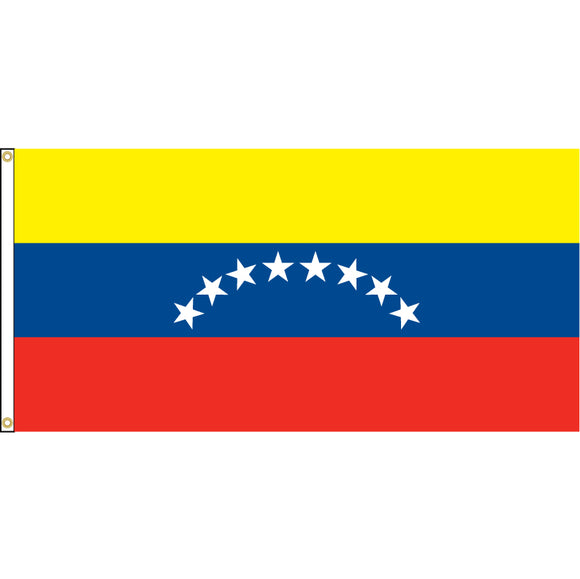 Venezuela Flag with header and grommets.